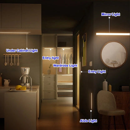 Smart Motion Sensor LED Light Bar – USB Rechargeable