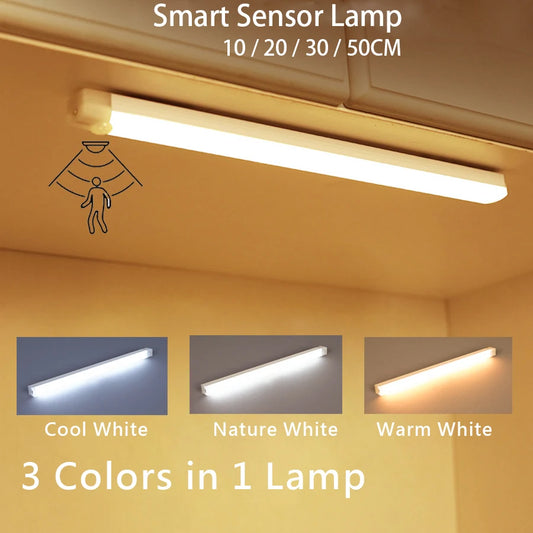 Smart Motion Sensor LED Light Bar – USB Rechargeable